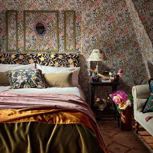 Fruit Fabric - Stardust - Morris & Co - 520006 - Premier Wallcovering