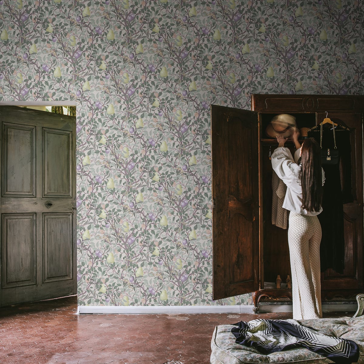 Fruit Garden Wallpaper - Pastel - Rebel Walls - R19274 - Premier Wallcovering