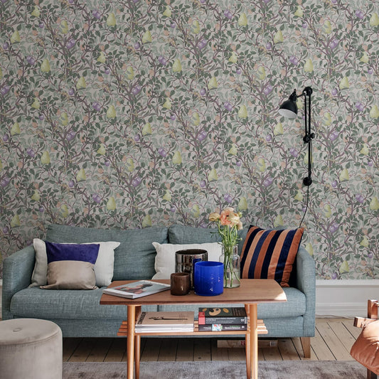 Fruit Garden Wallpaper - Pastel - Rebel Walls - R19274 - Premier Wallcovering