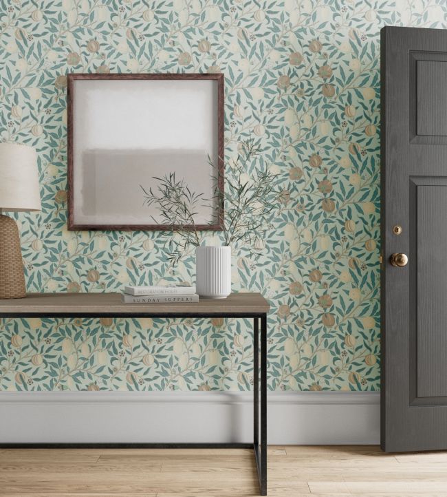 Fruit Wallpaper - Slate/Vellum - 217084 - Morris & Co - Premier Wallcovering