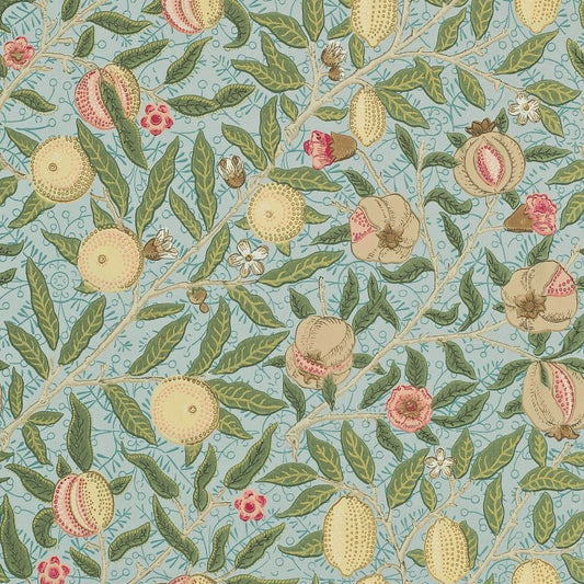 Fruit Wallpaper - Limestone/Artichoke - Morris & Co - 216840 - Premier Wallcovering