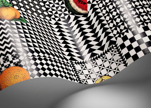 Frutta e Geometrico Wallpaper - Black, White & Multi - 123/6027 - Cole & Son - Premier Wallcovering
