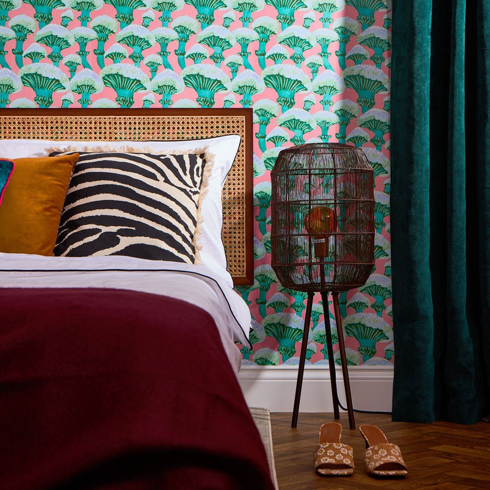 Fun Guy Wallpaper - Candy Pink & Aqua Green - Lust Home - LH900365 - Premier Wallcovering