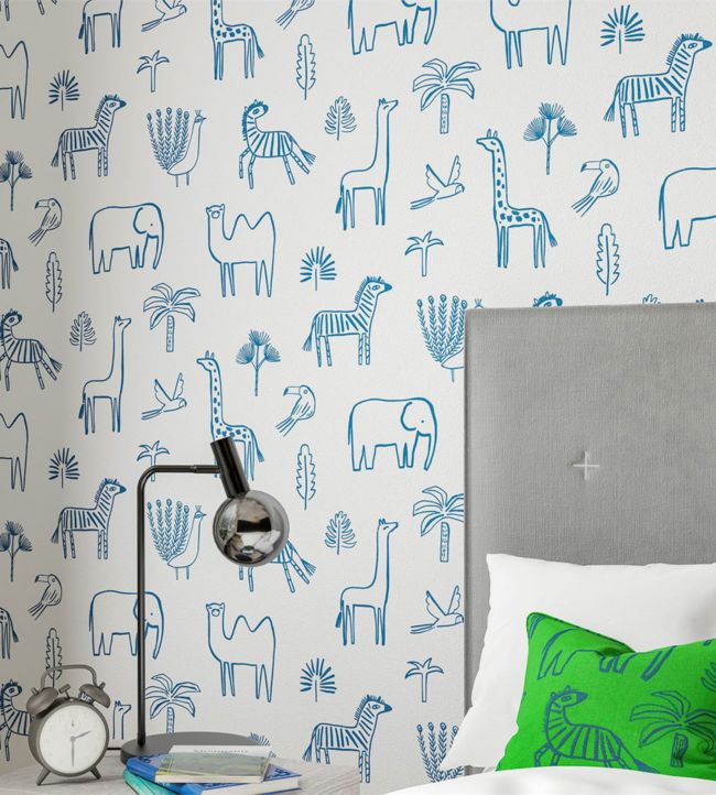 Funky Jungle Wallpaper - Stone - HLTF112629 - Harlequin - Premier Wallcovering