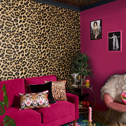 Fur - real Leopard Wallpaper - Margay Black & Ocelot Brown - Lust Home - LH900597 - Premier Wallcovering
