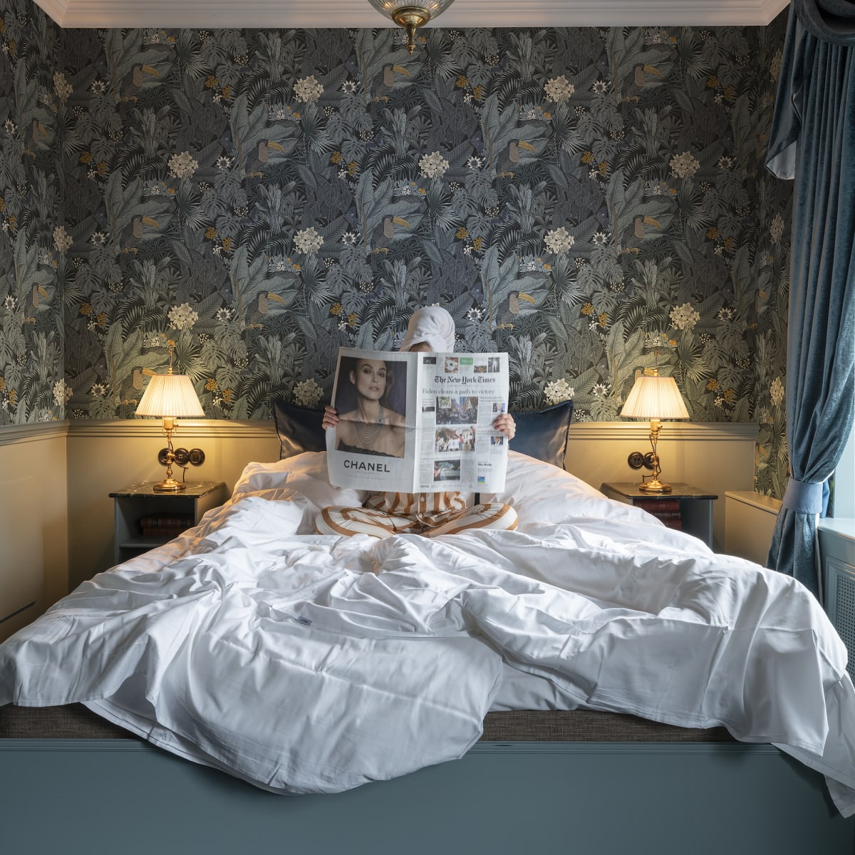 Furada Wallpaper - Teal - Rebel Walls - R17462 - Premier Wallcovering