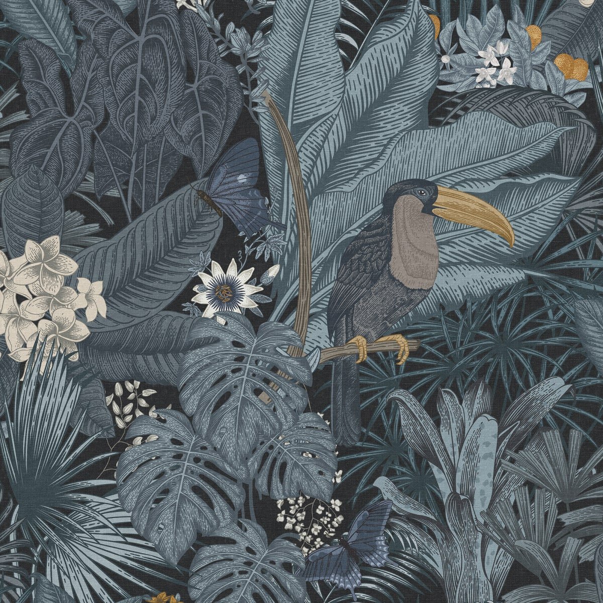 Furada Wallpaper - Teal - Rebel Walls - R17462 - Premier Wallcovering