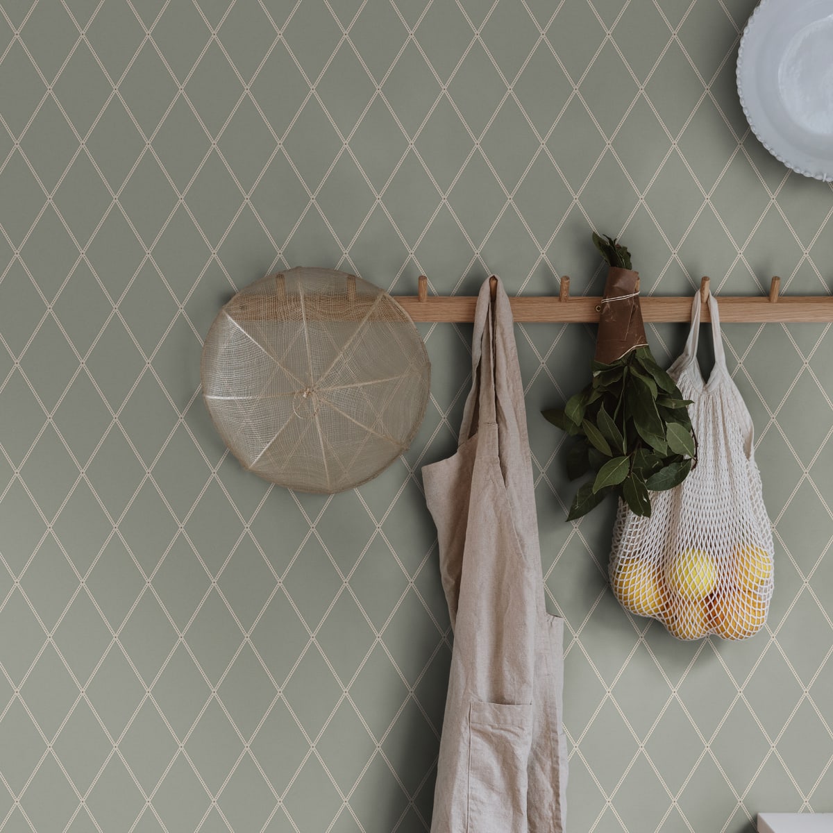 Gabriel Wallpaper - Sage Green - Sandberg - S10194 - Premier Wallcovering