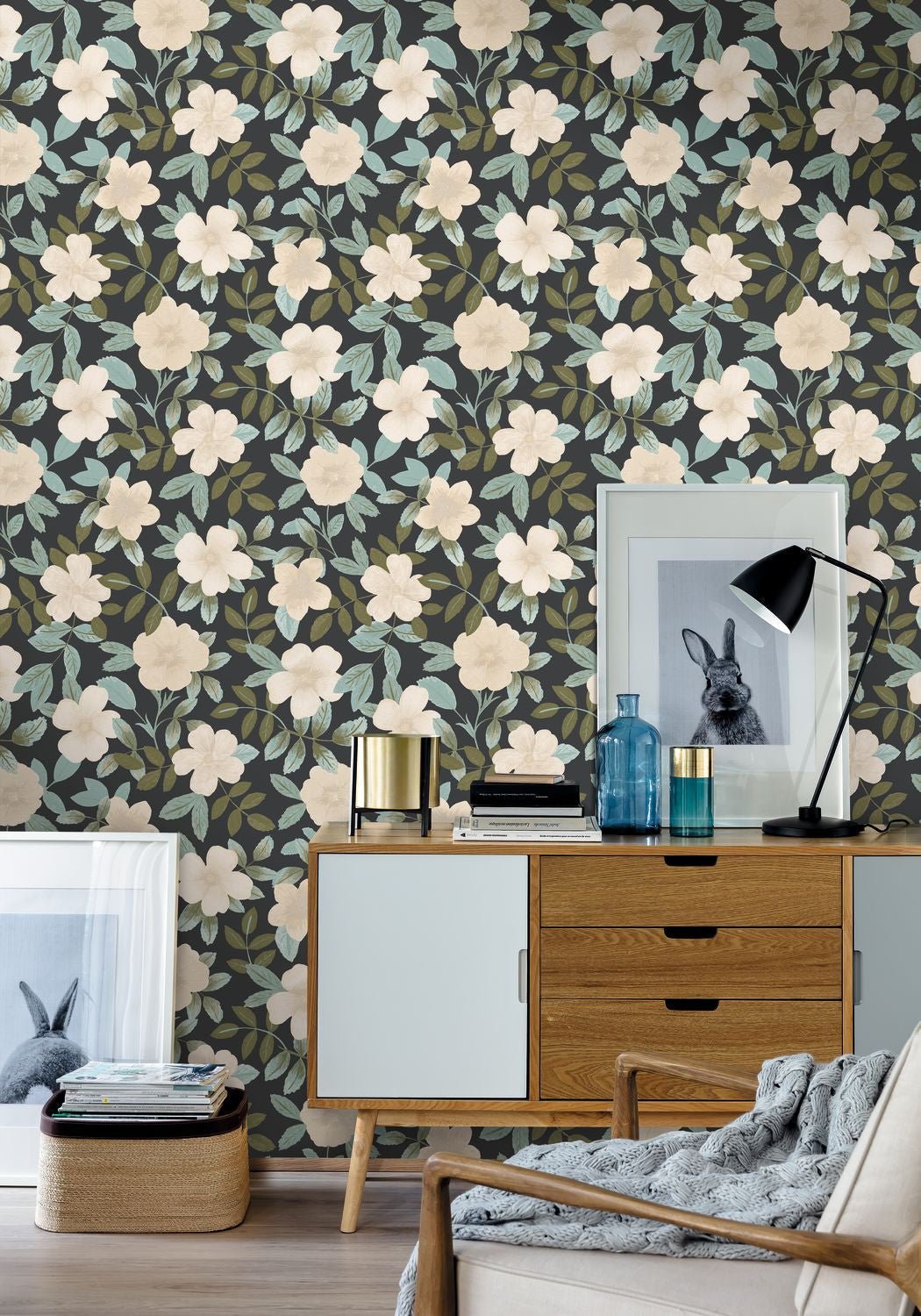 Gaia Wallpaper - Bleu Grise - Caselio - 103626198 - Premier Wallcovering