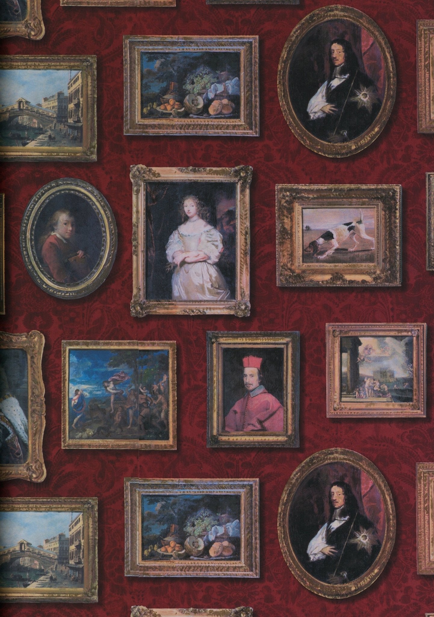 Gallery Wallpaper - Red - Andrew Martin - MUSGALRA - Premier Wallcovering