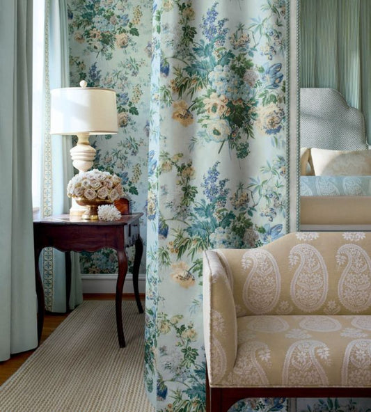 Garden Club Wallpaper - Apricot & Slate - Anna French - AT16133 - Premier Wallcovering