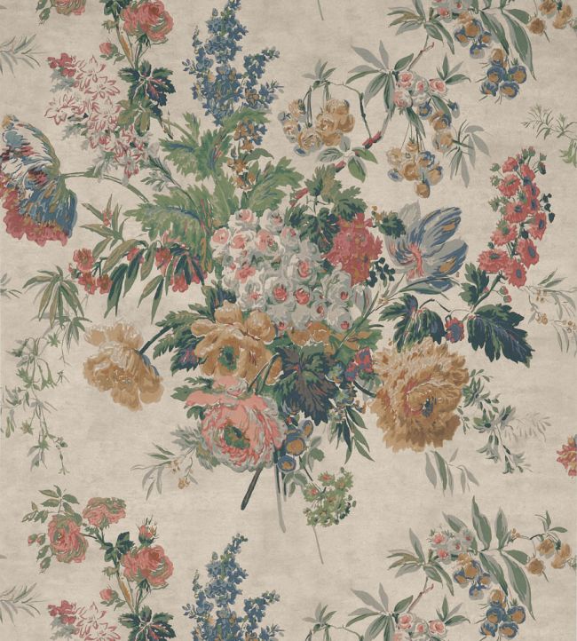 Garden Club Wallpaper - Apricot & Slate - Anna French - AT16133 - Premier Wallcovering