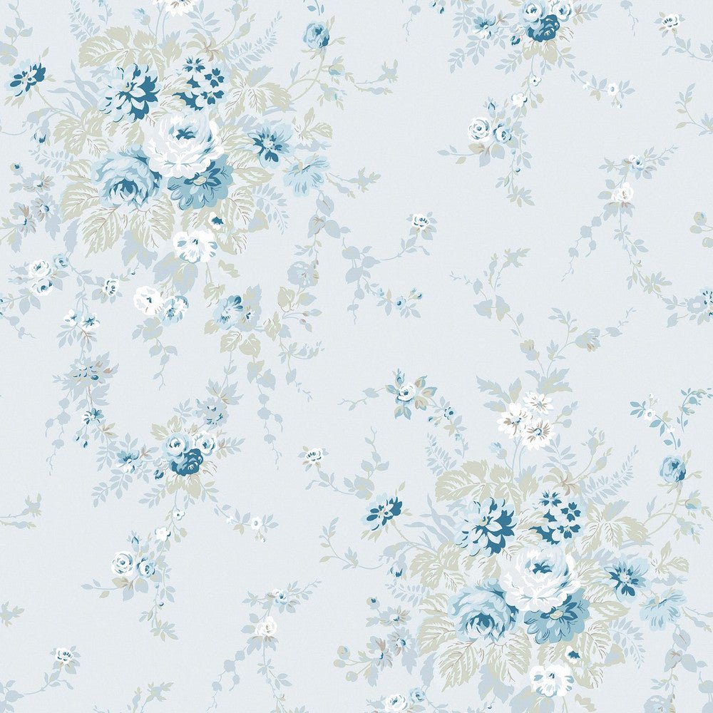 Garden Floral Wallpaper - Shabby Chic - 125128 - Premier Wallcovering