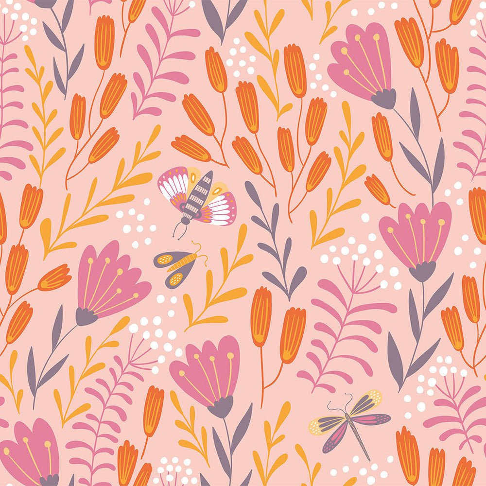 Garden of Eden Wallpaper - Pink Grapefruit, Tangerine & Grape - Lust Home - LH900428 - Premier Wallcovering