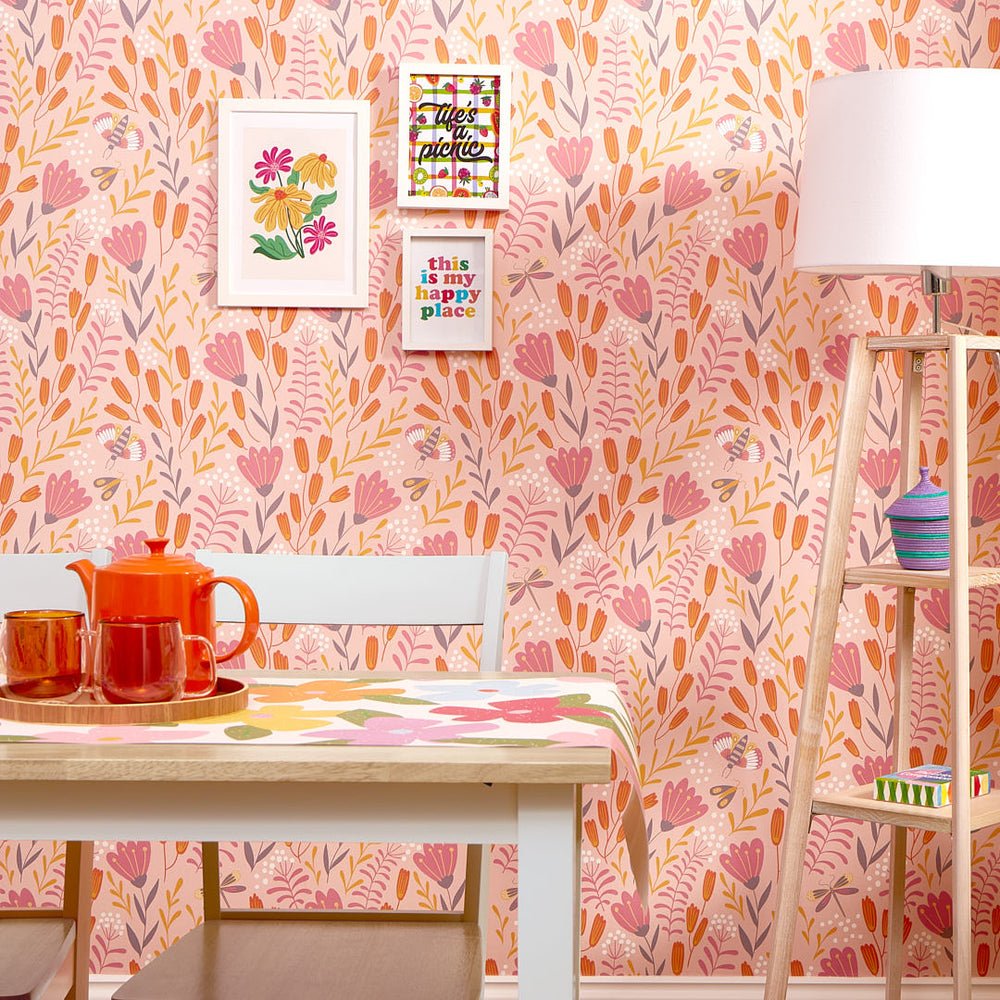 Garden of Eden Wallpaper - Pink Grapefruit, Tangerine & Grape - Lust Home - LH900428 - Premier Wallcovering