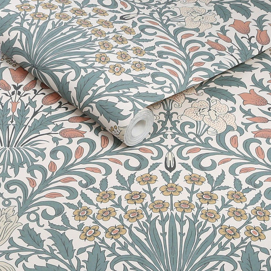 Garden Wallpaper - Dusty Blue - 140493 - William Morris - Premier Wallcovering