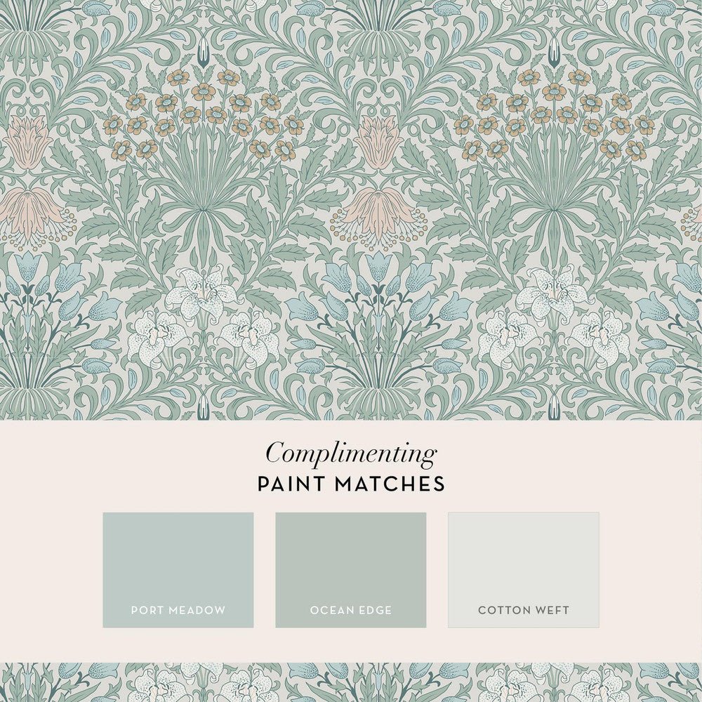 Garden Wallpaper - Cottage Blues - 140496 - William Morris - Premier Wallcovering