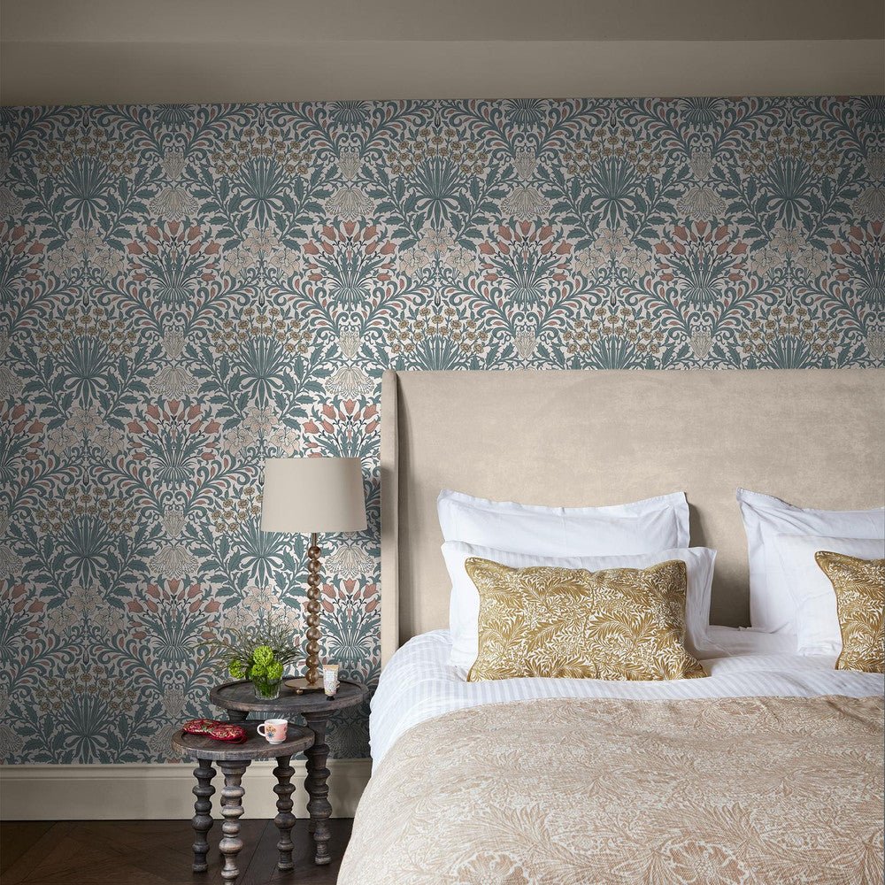 Garden Wallpaper - Dusty Blue - 140493 - William Morris - Premier Wallcovering