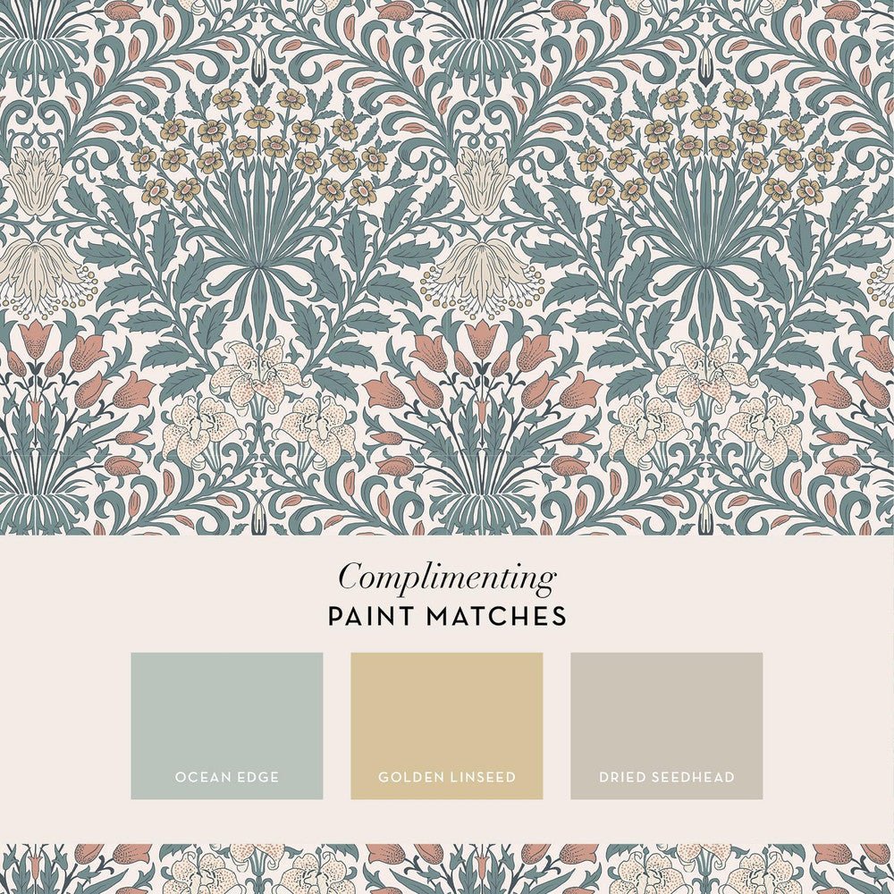 Garden Wallpaper - Dusty Blue - 140493 - William Morris - Premier Wallcovering