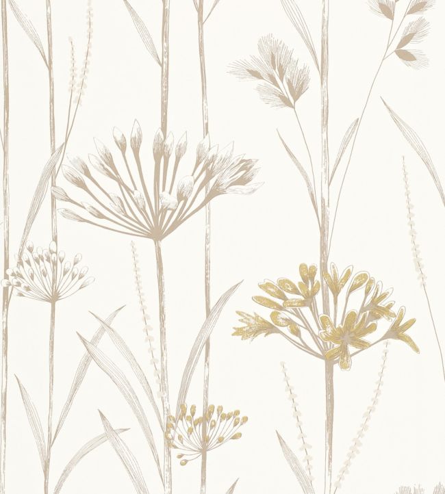Gardinum Wallpaper - Ivory & Gold - HPOW110554 - Harlequin - Premier Wallcovering