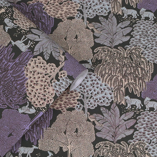 Garwood Grove Wallpaper - Violet Grey - Laura Ashley - 121087 - Premier Wallcovering