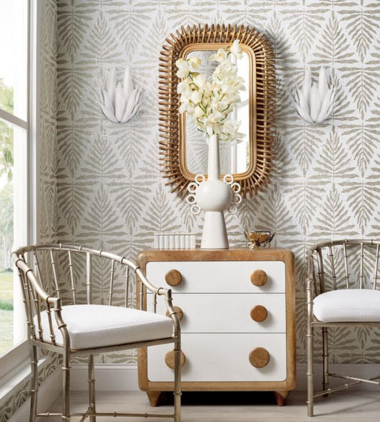 Gasparilla Wallpaper - Metallic Gilver - Thibaut - T15810 - Premier Wallcovering