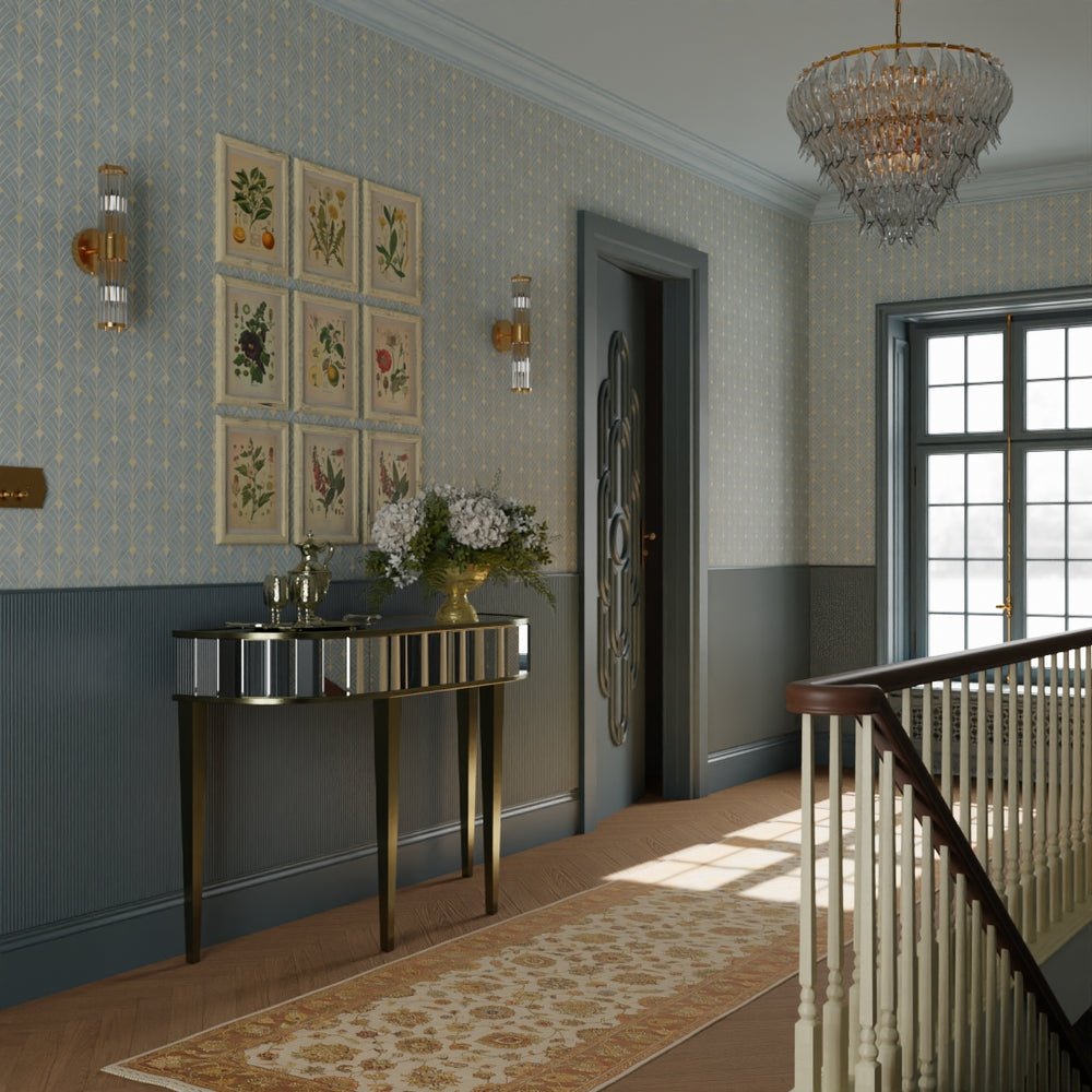 Gatsby Wallpaper - Mineral and Vintage Gold - LAN100198 - Lucie Annabel - Premier Wallcovering