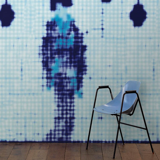 Geisha Standing Wall Mural - Blue - NLXL - PNO - 07 - Premier Wallcovering