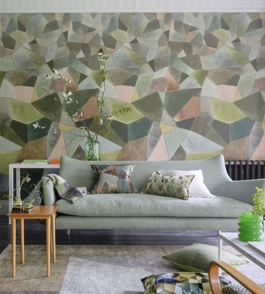 Geo Moderne Wallpaper - Jade - PDG1110/01 - Designers Guild - Premier Wallcovering