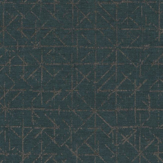 Geometric Sketch Topaz Wallpaper - Blue - Eijffinger - 394536 - Premier Wallcovering