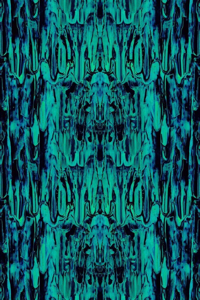 Gerhard Gum Velvet Fabric - Azure - Timorous Beasties - DIGI/GGUM/40101/04 - Premier Wallcovering