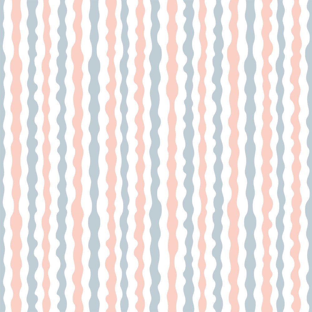 Get A Wiggle On Wallpaper - Candy Floss & Baby Blue - Lust Home - LH900443 - Premier Wallcovering