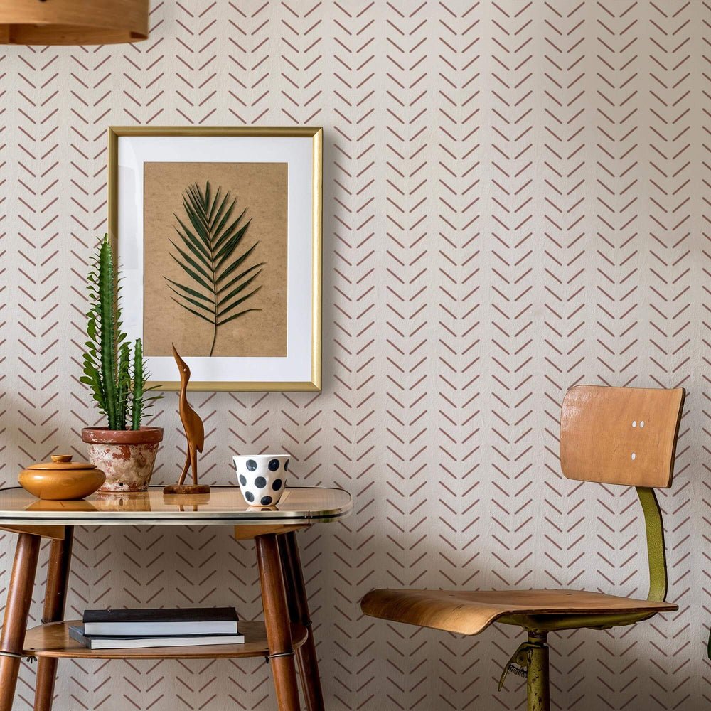 Get in Formation Wallpaper - Terracotta - Lust Home - LH900035 - Premier Wallcovering