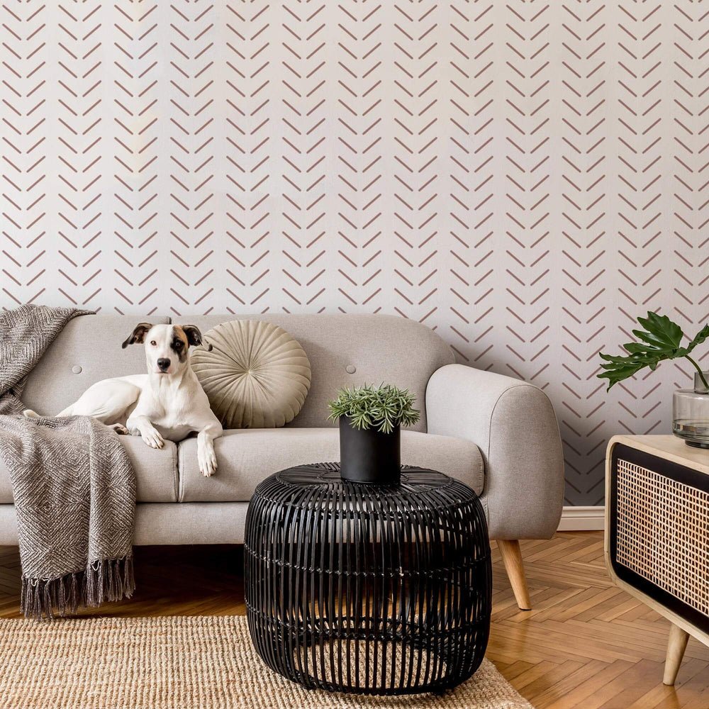 Get in Formation Wallpaper - Terracotta - Lust Home - LH900035 - Premier Wallcovering