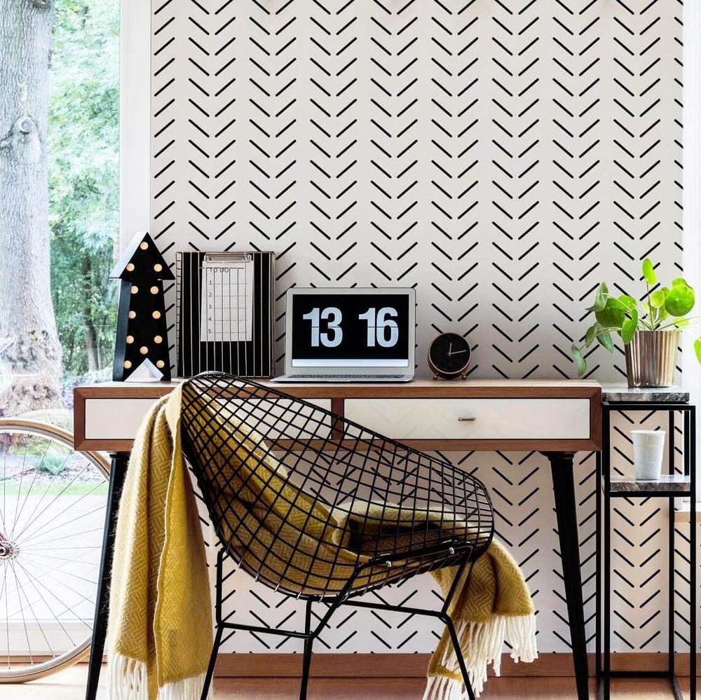 Get in Formation Wallpaper - Monochrome - Lust Home - LH900025 - Premier Wallcovering