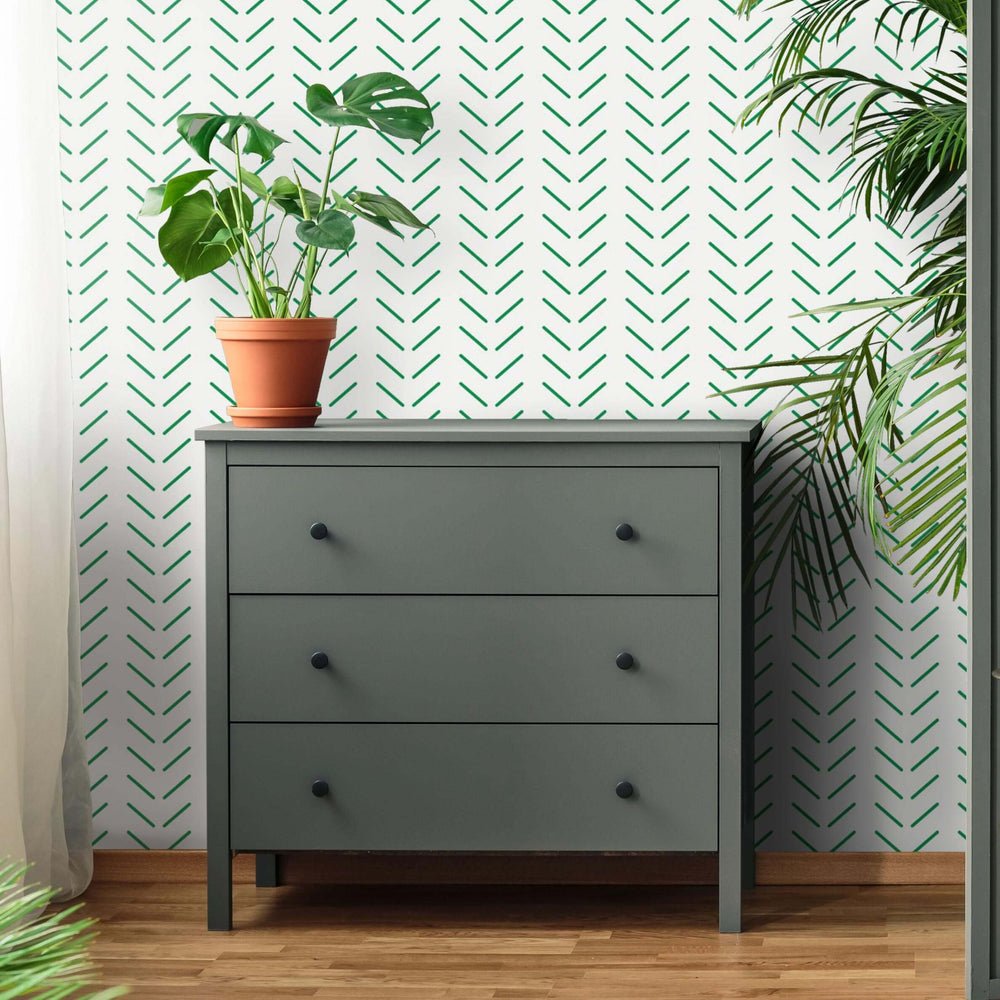 Get in Formation Wallpaper - Primary Green - Lust Home - LH900036 - Premier Wallcovering