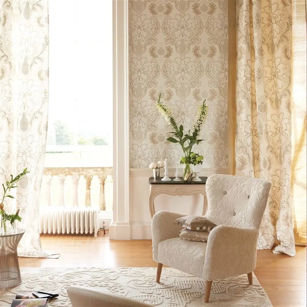 Giacosa Wallpaper - Ivory - P501/01 - Designers Guild - Premier Wallcovering