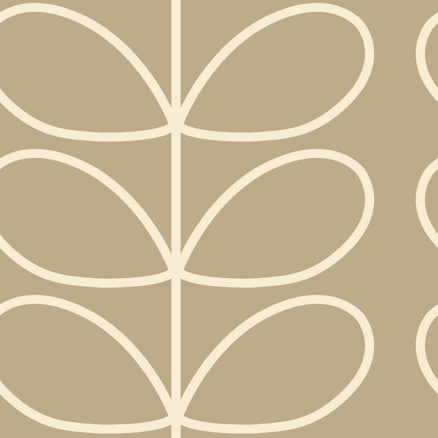 Giant Linear Stem Wallpaper - Stone - Orla Kiely - 23AHGLSWLPDS-2610 - Premier Wallcovering