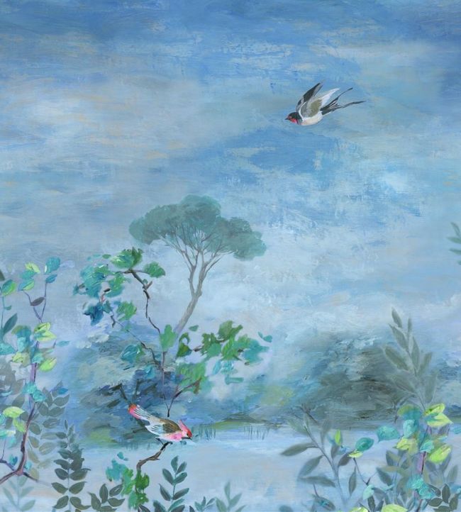 Giardino Segreto Scene 2 Wallpaper - Delft - PDG1057/01 - Designers Guild - Premier Wallcovering