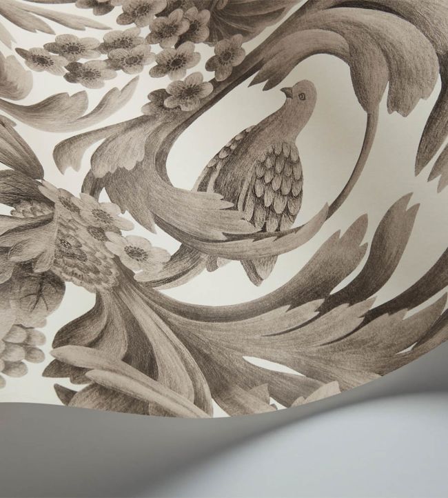 Gibbons Carving Wallpaper - Soot on Stone - 118/9020 - Cole & Son - Premier Wallcovering
