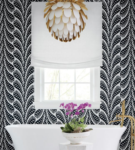 Ginger Wallpaper - Turquoise - Thibaut - T20833 - Premier Wallcovering