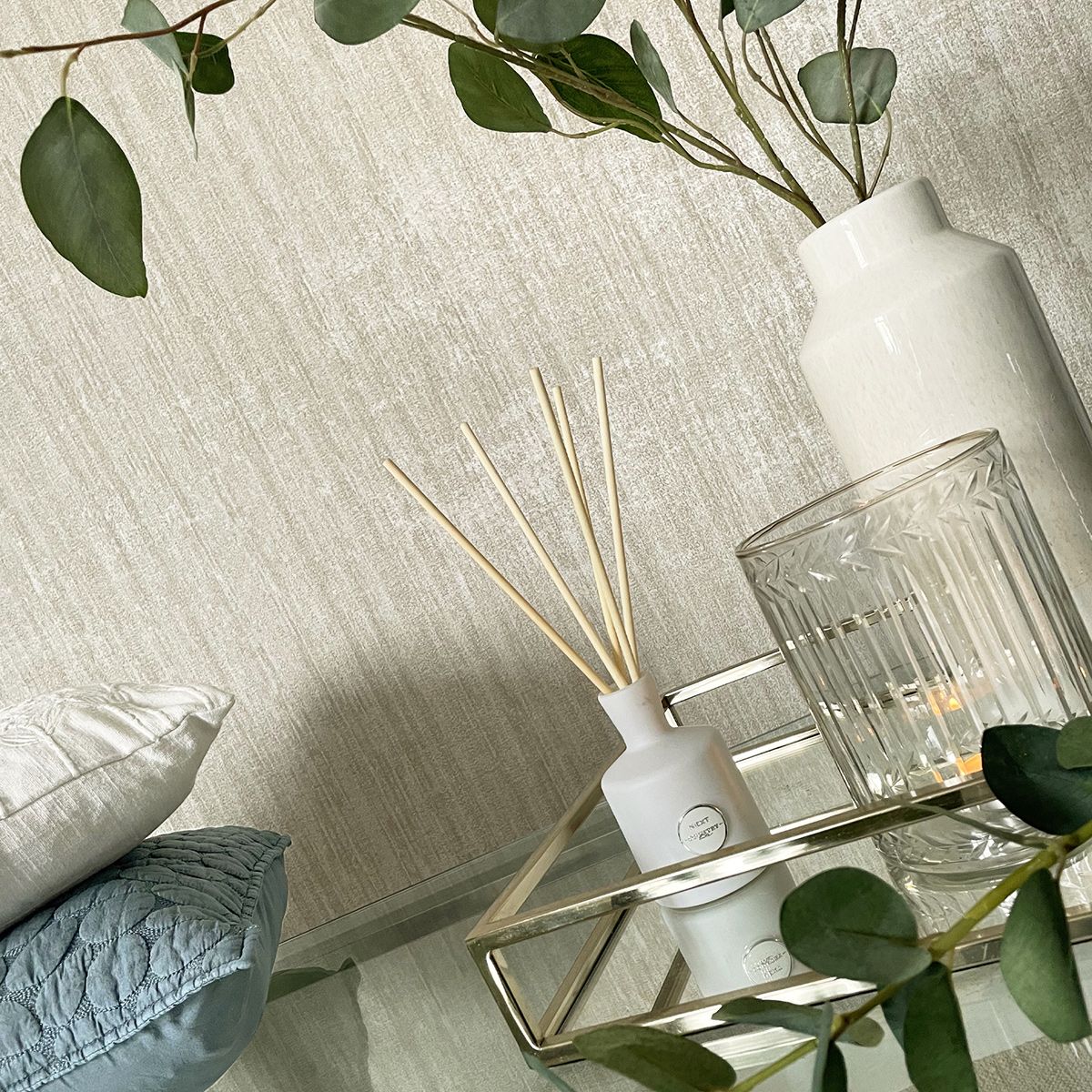 Giovanna Texture Wallpaper - Cream - Belgravia - 4814 - Premier Wallcovering