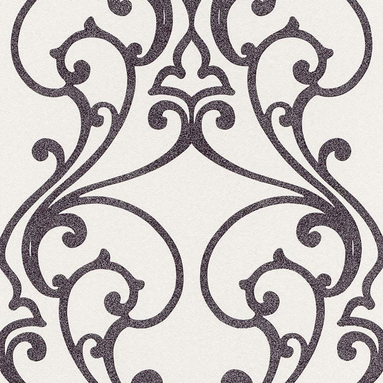 Glamour White and Silver Wallpaper - White and Silver - Rasch - 404609 - Premier Wallcovering