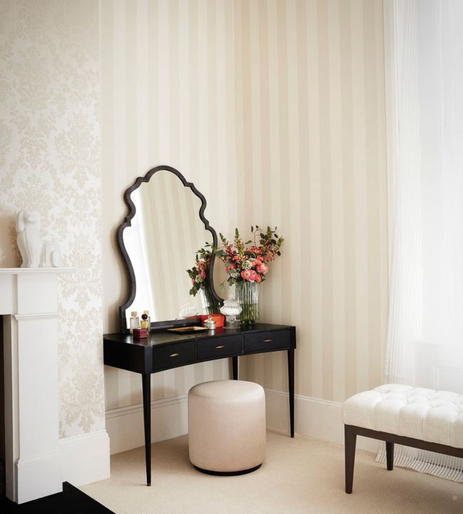 Glastonbury Stripe Wallpaper - Cream - 110/6033 - Cole & Son - Premier Wallcovering