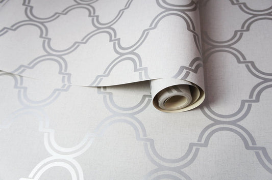 Glistening Geo Wallpaper - Grey/Silver - Holden Décor - 12750 - Premier Wallcovering