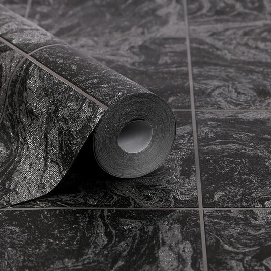 Glitter Marble Tile Wallpaper - Contour - 104880 - Premier Wallcovering
