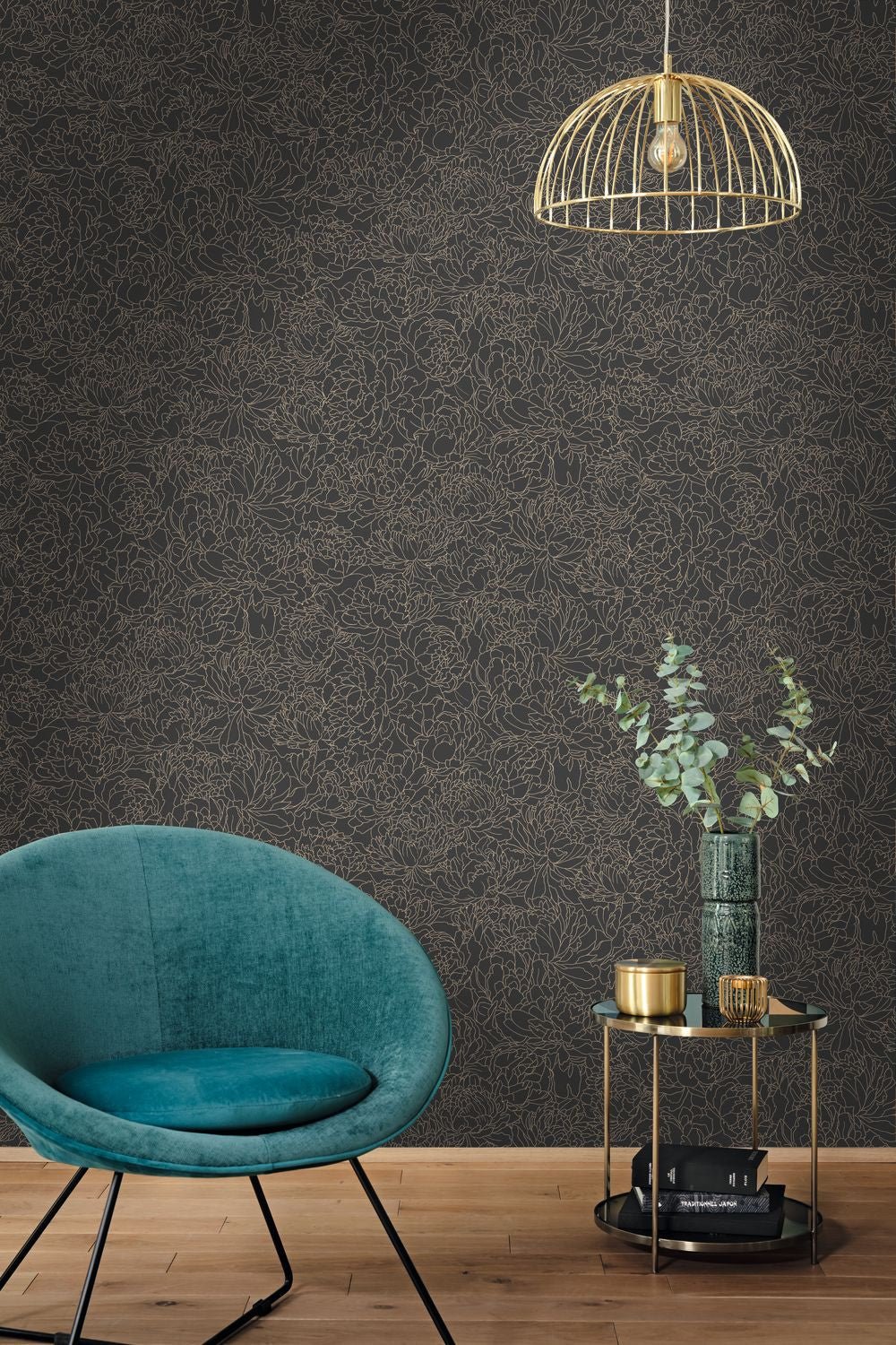 Glow Wallpaper - Noir - Caselio - 106619021 - Premier Wallcovering