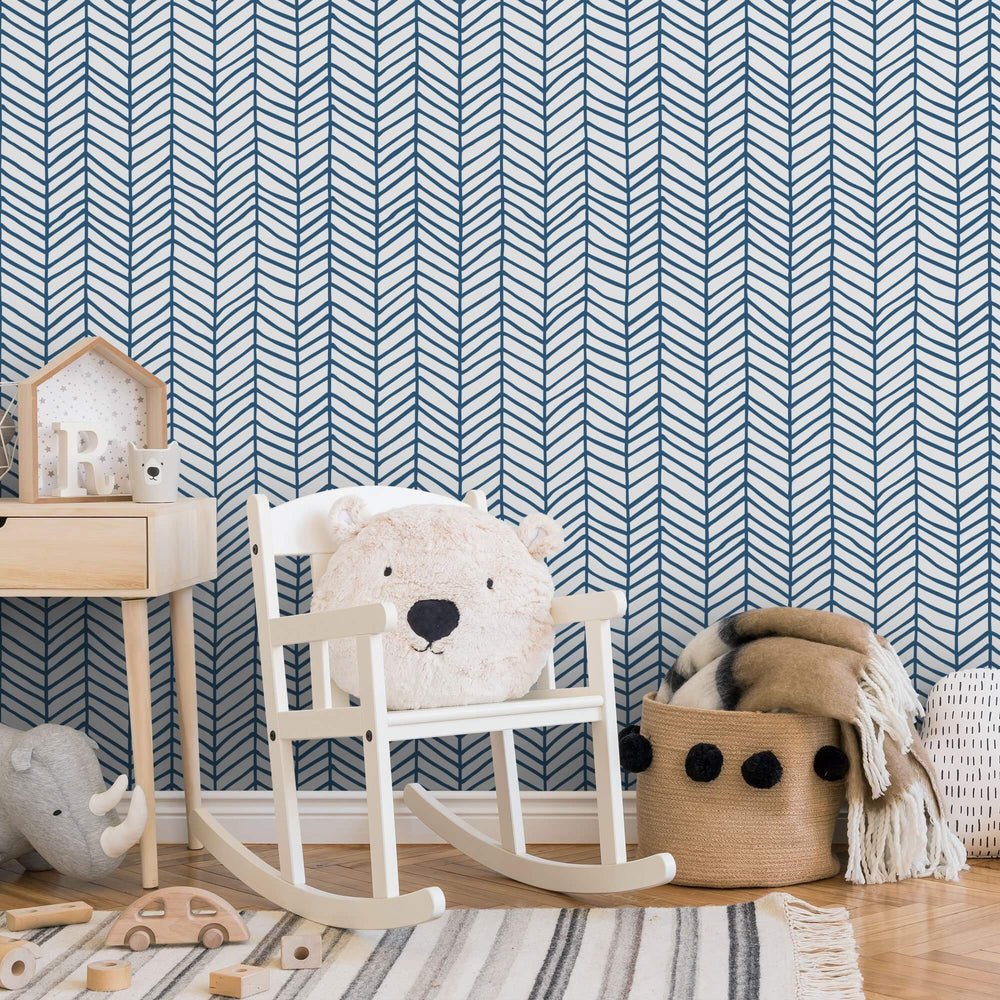 Go Your Own Way Wallpaper - Oxford Blue - Lust Home - LH900144 - Premier Wallcovering