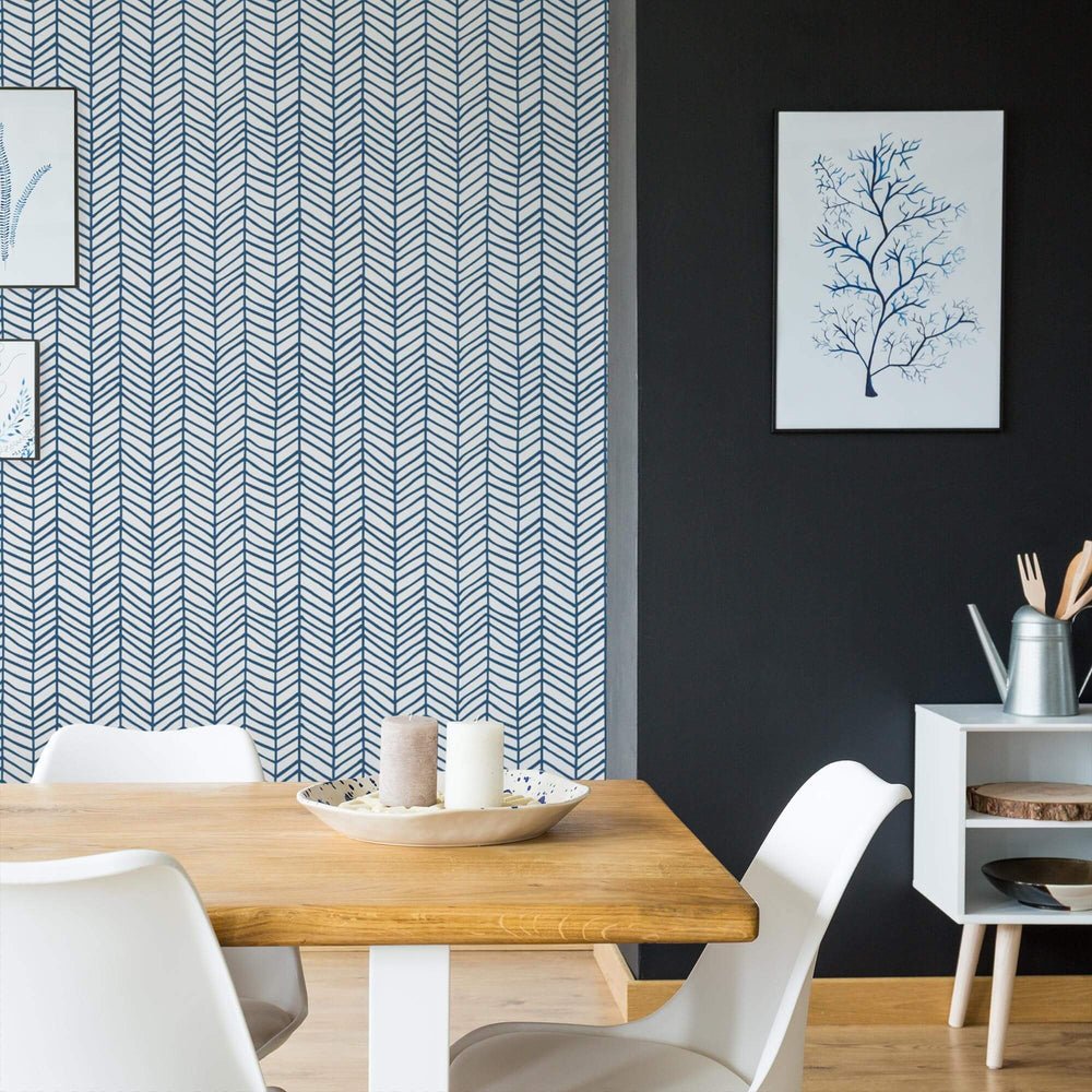 Go Your Own Way Wallpaper - Oxford Blue - Lust Home - LH900144 - Premier Wallcovering