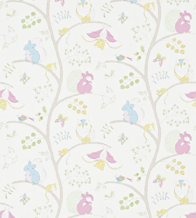 Going Batty Wallpaper - Pink/Blue - DLIT214017 - Sanderson - Premier Wallcovering